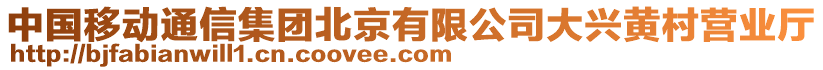 中國移動通信集團北京有限公司大興黃村營業廳