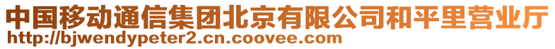 中國移動通信集團北京有限公司和平里營業廳