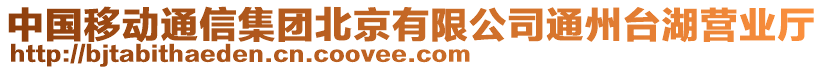 中國移動通信集團北京有限公司通州臺湖營業廳