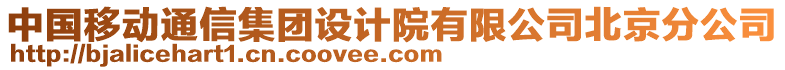 中國移動通信集團設計院有限公司北京分公司