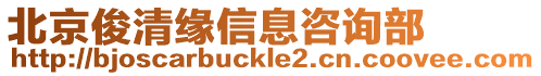 北京俊清緣信息咨詢部