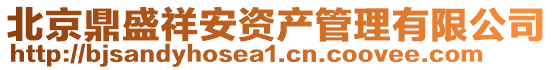 北京鼎盛祥安資產(chǎn)管理有限公司