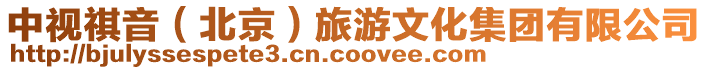 中視祺音（北京）旅游文化集團(tuán)有限公司
