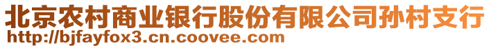 北京農(nóng)村商業(yè)銀行股份有限公司孫村支行