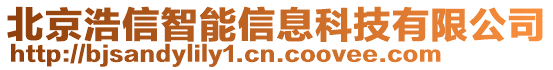 北京浩信智能信息科技有限公司