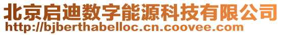 北京啟迪數字能源科技有限公司
