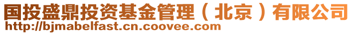 國投盛鼎投資基金管理(北京)有限公司