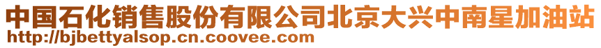 中國石化銷售股份有限公司北京大興中南星加油站