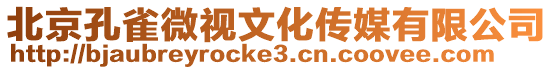 北京孔雀微視文化傳媒有限公司