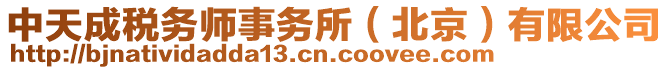 中天成稅務(wù)師事務(wù)所（北京）有限公司