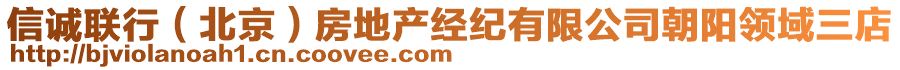 信誠聯行(北京)房地產經紀有限公司朝陽領域三店
