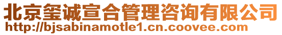 北京璽誠(chéng)宣合管理咨詢(xún)有限公司