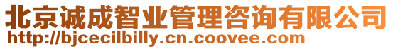 北京誠成智業管理咨詢有限公司