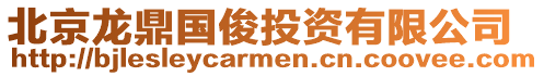 北京龍鼎國(guó)俊投資有限公司