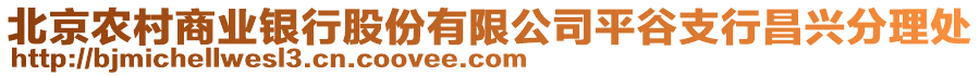 北京農(nóng)村商業(yè)銀行股份有限公司平谷支行昌興分理處