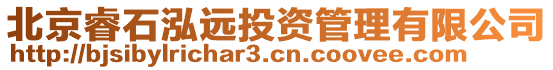 北京睿石泓遠(yuǎn)投資管理有限公司