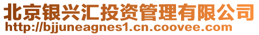 北京銀興匯投資管理有限公司