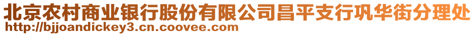 北京農(nóng)村商業(yè)銀行股份有限公司昌平支行鞏華街分理處