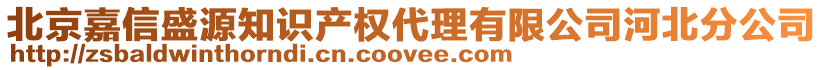 北京嘉信盛源知識產(chǎn)權(quán)代理有限公司河北分公司