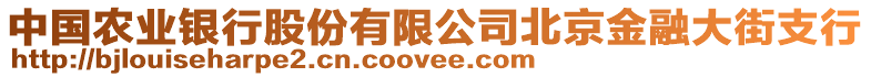 中國農(nóng)業(yè)銀行股份有限公司北京金融大街支行