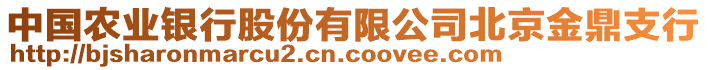 中國農(nóng)業(yè)銀行股份有限公司北京金鼎支行