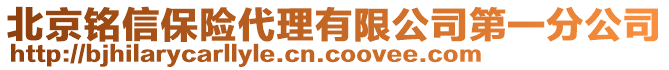 北京銘信保險代理有限公司第一分公司