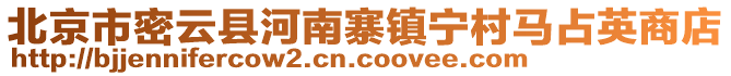 北京市密云縣河南寨鎮(zhèn)寧村馬占英商店