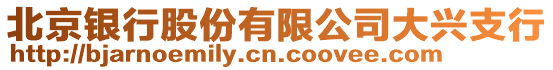 北京銀行股份有限公司大興支行