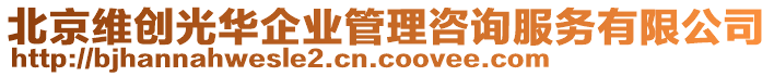 北京維創光華企業管理咨詢服務有限公司