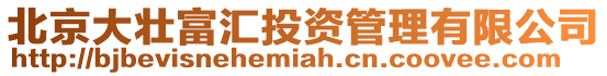 北京大壯富匯投資管理有限公司