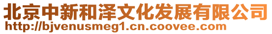 北京中新和澤文化發展有限公司
