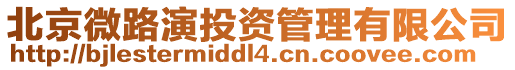 北京微路演投資管理有限公司