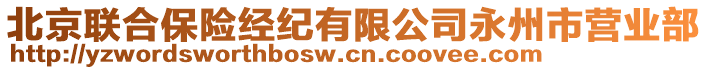 北京聯(lián)合保險經(jīng)紀(jì)有限公司永州市營業(yè)部