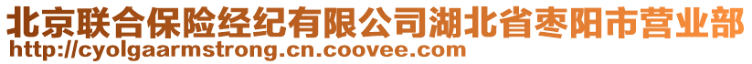 北京聯(lián)合保險(xiǎn)經(jīng)紀(jì)有限公司湖北省棗陽(yáng)市營(yíng)業(yè)部