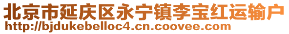 北京市延慶區(qū)永寧鎮(zhèn)李寶紅運(yùn)輸戶(hù)