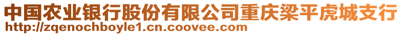 中國農(nóng)業(yè)銀行股份有限公司重慶梁平虎城支行