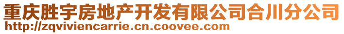 重慶勝宇房地產(chǎn)開發(fā)有限公司合川分公司