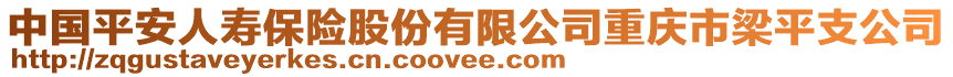 中國平安人壽保險股份有限公司重慶市梁平支公司