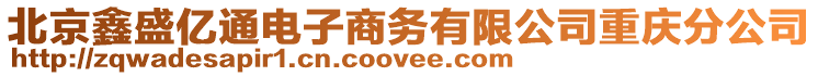 北京鑫盛億通電子商務(wù)有限公司重慶分公司