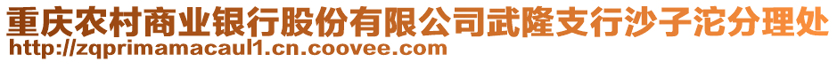 重慶農(nóng)村商業(yè)銀行股份有限公司武隆支行沙子沱分理處