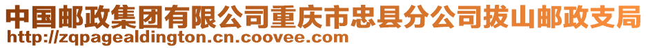 中國郵政集團有限公司重慶市忠縣分公司拔山郵政支局