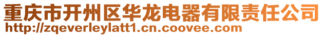 重慶市開(kāi)州區(qū)華龍電器有限責(zé)任公司