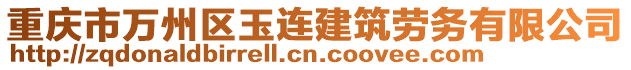 重慶市萬州區(qū)玉連建筑勞務有限公司