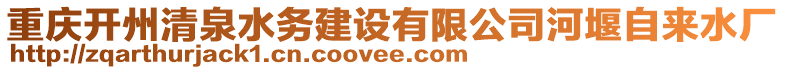 重慶開州清泉水務(wù)建設(shè)有限公司河堰自來水廠