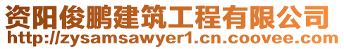 資陽俊鵬建筑工程有限公司