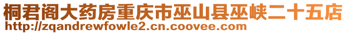 桐君閣大藥房重慶市巫山縣巫峽二十五店