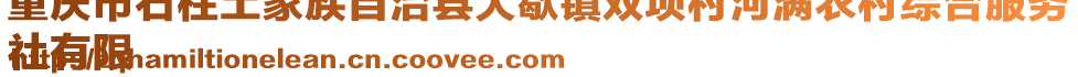 重慶市石柱土家族自治縣大歇鎮(zhèn)雙壩村河滿農(nóng)村綜合服務
社有限