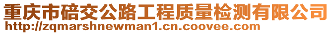 重慶市碚交公路工程質量檢測有限公司