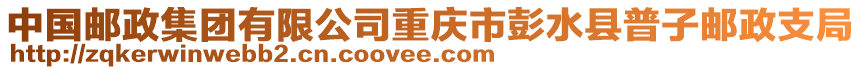 中國(guó)郵政集團(tuán)有限公司重慶市彭水縣普子郵政支局