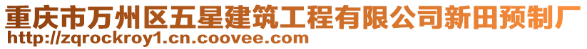 重慶市萬州區五星建筑工程有限公司新田預制廠